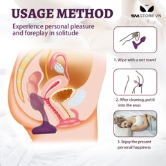 SMT1388 - Phích cắm hậu môn điều khiển từ xa có 10 tần số rung