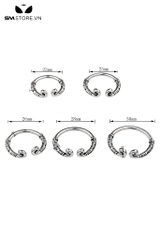 SMT2251 - Vòng đeo đầu khấc inox cao cấp không gỉ có 4 kích cỡ