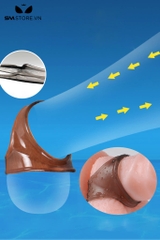 SMT799 - Vòng đeo dương vật silicon có rung màu đen dài 70mm