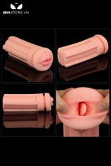 SMT1423 - Cốc thủ dâm hình miệng bằng silicon mềm dẻo dài 19.8cm