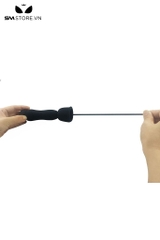 SMT433 - Sounding que rung niệu đạo silicon màu đen dài 34cm