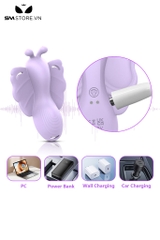 SMT1864 - Máy rung âm vật cánh bướm điều khiển qua APP dài 10.5cm