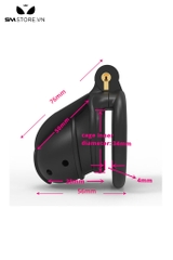 SMT2682 - Khóa dương vật bằng nhựa có 2 lỗ thoáng khí dài 76mm