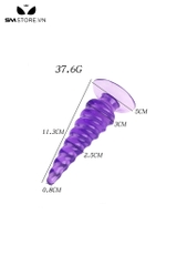 SMT996 - Butt plug hậu môn silicon hình tháp xoắn ốc dài 11.3cm