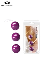 SMT133 - Anal beads nhựa cao cấp, chuỗi 3 hạt, đường kính 3,6 cm