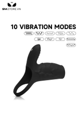 SMT2342 - Vòng đeo nửa dương vật silicon có 10 tần số rung