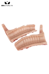 SMT2756 - Dương vật giả rỗng ruột silicon có 4 kích cỡ và gân nổi