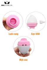 SMT1367 - Trứng rung ngụy trang con cú mèo có lưỡi có 8 tần số