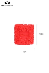 SMT912 - Nến thơm tình yêu hoa hồng với hương tự nhiên dài 7.3x7cm