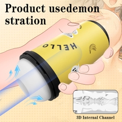 SMT2429 - Cốc thủ dâm ngụy trang cốc coffee quả chuối có hạt nổi trong