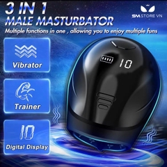 SMT2367 - Cốc thủ dâm rung đầu dương vật có 10 tần số sạc điện