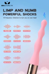 SMT978 - Que rung hậu môn âm đạo tạo nhiệt cầm tay sạc USB