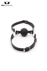SMT224 - Khóa miệng ball gag silicon đôi màu đen
