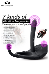 SMT786 - Máy rung hậu môn mix vòng rung đeo dương vật điều khiển xa