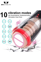 SMT2719 - Cốc thủ dâm silicom tự động rung thụt xoay và sạc điện