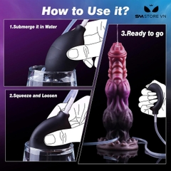 SMT2223 - Dương vật giả monster bắn tinh silicon mềm có 3 size