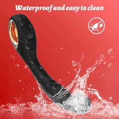 SMT2837 - Máy rung đầu dương vật silicon với thanh cong có 9 chế độ