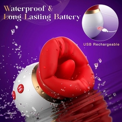 SMT2281 - Máy bú liếm cho nữ có miệng to và lưỡi rung 10 chế độ