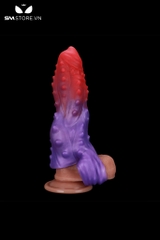 SMT2436 - Dương vật giả silicon rỗng ruột có gai đeo bìu và 3 size