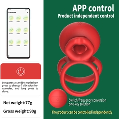 SMT2378 - Vòng đeo dương vật có lưỡi liếm điều khiển xa sạc điện