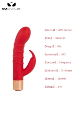 SMT2488 - Máy rung đầu dương vật kèm tai thỏ có 7 tần số và sạc điện