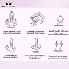 SMT1502 - Máy rung silicon 3 đầu Svakom ngụy trang cây xương rồng