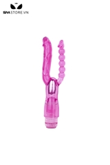 SMT482 - Máy rung hậu hôn 1 đầu dương vật và 1 đầu vòng bi dài 26.7cm