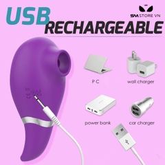 SMT2559 - Máy rung hút hình lưỡi liếm dài 11cm có 7 tần số