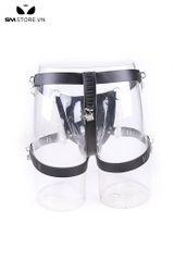 SMT2140 - Đai trinh tiết da PU có vòng khóa chân có nút điều chỉnh