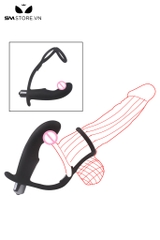 SMT2599 - Máy rung hậu môn kèm vòng đeo dương vật dài 3.6cm