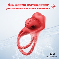 SMT2496 - Vòng đeo dương vật mix lưỡi liếm rung 10 chế độ