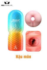 SMT1695 - Cốc thủ dâm silicon mềm dài 16.2cm hình miệng có răng