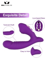 SMT2630 - Máy rung 2 đầu hình dương vật và bông hoa silicon