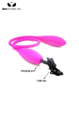 SMT553 - Trứng rung 2 đầu cho Les silicon có gai màu hồng dài 60cm