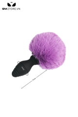SMT1181 - Đuôi thỏ cosplay butt plug rung silicon có điều khiển từ xa