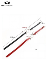 SMT1410 - Vòng bịt miệng giả da PU có ring gag bằng kim loại