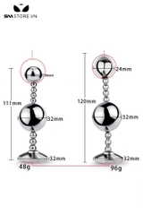 SMT2506 - Anal bead inox cao cấp không gỉ gồm chuỗi hạt có 3 size