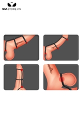 SMT2801 - Vòng đeo dương vật với 3 vòng silicon co giãn cao