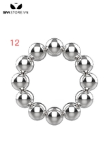 SMT795 - Vòng đeo dương vật inox có chuỗi bi chống xuất tinh sớm