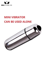 SMT1689 - Anal plug silicon hậu môn dài 8cm mix thanh rung mini