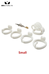 SMT2680 - Khóa dương vật tổ ong nhựa có 4 vòng đeo kèm thanh móc