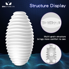 SMT1392 - Cốc thủ dâm silicon xoắn ốc có chế độ sưởi ấm dùng sạc