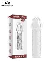 SMT492 - Bao cao su đôn dên silicon vằn nổi đầu gai dài 15.2 cm