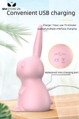 SMT1638 - Máy hút âm vật núm vú ngụy trang con thỏ hồng dài 11.6cm