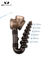 SMT2312 - Vòng đeo dương vật trong suốt silicon mix phích cắm hậu môn