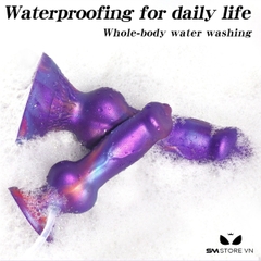 SMT2382 - Dương vật giả silicon mềm bắn tinh màu tím có 2 kích cỡ