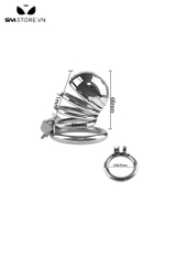 SMT611 - Khóa dương vật inox hình lò xo kín đầu với 3 kích thước