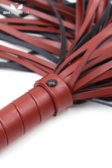 SMT254 - Roi tình yêu flogger bằng da màu đỏ đô dài 52cm