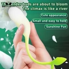 SMT1248 - Trứng rung silicon mini cỏ mầm có 9 tần số chống nước