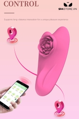 SMT2813 - Máy rung âm vật bông hoa hồng có hình trái tim sạc điện